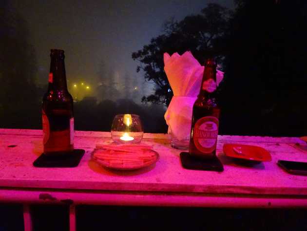 Few beers looking over the fog covered&nbsp;town