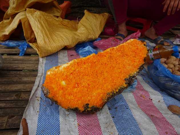 A tasty honeycomb rock.