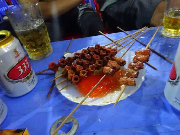 Which turned out to be pig intestine. Yummy.