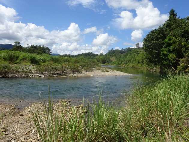 We stopped for a swim in a river fresh off the mountain.