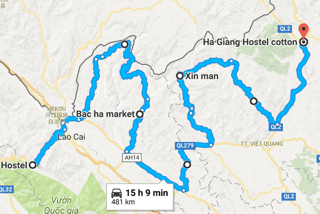 As you can see not the most direct&nbsp;route.